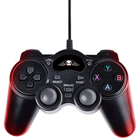 No Fear Gaming Controller - USB A - 1,5 M Kabel - Plug & Play - Controller einstellbar - Schwarz