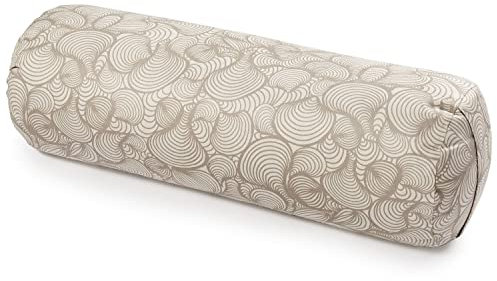 Lotuscrafts® Yoga Rolle Ø24 cm, Yogabolster mit 100% Bio-Dinkelfüllung, Waschbarer Bezug aus Baumwolle, für Yin Restorative Yoga-Übungen, GOTS Zertifiziert