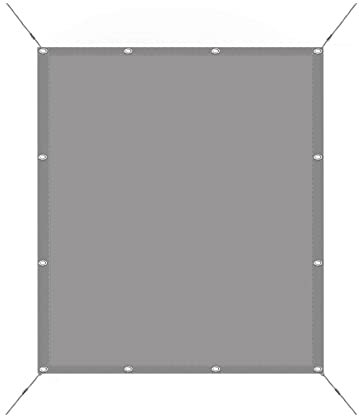 Sonnensegel Sonnenschutz 4 x 6 m Sonnenschutz UV Schutz Windschutz Sonnensegel Quadrat Sun Segel mit Ösen und Seil für Außenbereich,Garten, Camping, Hellgrau