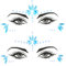 Meerjungfrau Gesicht Edelsteine Selbstklebend Glitzer Steine für Rave, Meerjungfrau, Halloween, EDC, Party, Festival Makeup Gesicht Strass Glitzer Meerjungfrau Tattoos (Blau)
