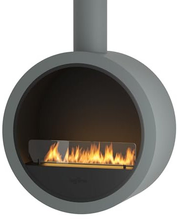 OutInFire Incyrcle Bioethanol-Kamin für die Decke, hängender Kamin, rund, zum Aufhängen