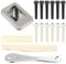 12 Pieces Guitar String Pegs Replacement Parts Tools Kits Acoustic Guitar Bridge Pins with 2 Pcs Guitar Bridge Saddle Nut and Bridge Pin Puller Remover