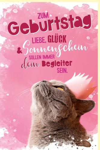 Skorpion Geburtstagskarte für Katzenliebhaber – Rosa & Pink mit liebevollem Spruch, Herzlichkeit und Sonnenschein für tierliebe Freunde - mit Umschlag