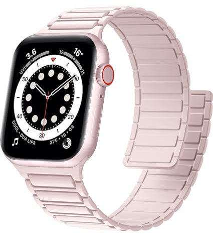 CeMiKa Compatibili con Cinturino Apple Watch 46mm 45mm 44mm 49mm 42mm Uomini Donne, Cinturini Magnetici in Silicone Sport Loop di Ricambio per iWatch Series 10 9 8 7 SE 6 5 4 3 Ultra 2 1