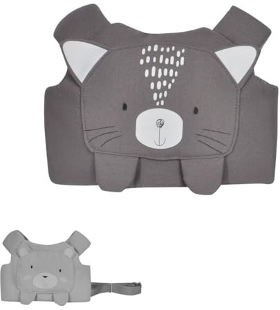 Kikkaboo Babylaufgurt Länge 90cm Kinder-Sicherheitsgurt Laufhilfe 3D-Druckdesign grau