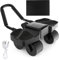 DRZHAM Automatischer Rebound Ab Bauch Übung Roller Rad, Ab Roller Rad mit Ellenbogenstütze und Kniematte, Bauchtrainer, Core Training Equipment, für Fitness Krafttraining Home Workout (A)