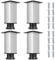 Stainless Steel Table Legs, Height Adjustable 0-15mm, Adjustable Feet for Desk, Sofa, Cupboard, Table, Bed, Cabinet - Silver/38x100mm