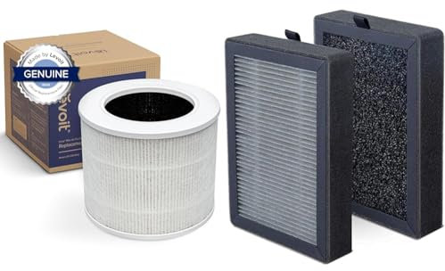 LEVOIT Air Purifier Replacement Filter 3-in-1 HEPA, High-Efficiency Activated Carbon & Air Purifier Replacement 3-in-1 Pre, HEPA, Activated Carbon, 3-Stage Filtration System, LV-H128-RF