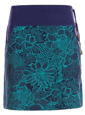 Vishes kurzer Damenrock mit Blumen-Spitze I Größe 34-46 I Handgefertigt aus 100% Baumwolle I Rock mit Taschen I Für warme & kalte Monate I Nachhaltige Alternative Bekleidung