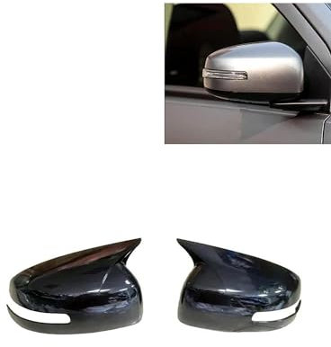 Tür Seitenspiegelkappe Schraubenabdeckung Für Lancer X 10 EX EVO 2008 2009 2010 2011 2012 2013 2014 2015 2016 Seitentür Rückspiegelabckung Verkleidungsschale Aufkleber Tür Seitenspiegelkappe(With lamp