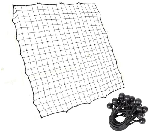 Ersatznetz für Fußball-Rebounder, Ersatznetz für Rebounder, 100 x 100 cm, mit 20 elastischen Seilen, Feldtraining, Fangnetz