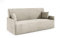 LIKMA Beige Ausziehbar 3 Sitzer Sofa Olita 197x93x85 cm Schlaffunktion Bettzeugbehälter Sofa mit Bettfunktion Schlafsofa Couchgarnitur Sofas & Couches Stoff Anafi 22