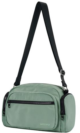 WATERFLY Umhängetasche Schultertasche Messenger Bag: Leichte Crossbody Bag Freizeit Wasserdichte Herrentasche mit Mehreren Taschen Shoulder Crossbag für Herren Damen
