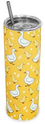 Yellow Duck Tumbler 20 Oz, Cute Duck Gifts for Women Girls, Duck Tumbler Coffee Mug Cup Water Bottle Drinking Cup for Cold or Hot Drinks, Duck Stuff Accessories Things