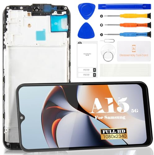 Écran de rechange pour Samsung Galaxy A15 5G/4G pour Samsung A15 5G/4G LCD A156 écran LCD A155 avec kit de réparation d'assemblage A155F A156U (taille plus petite avec cadre)