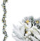 LED Tannengirlande mit Schnee und Blumen warm weiß beleuchtet - 183 cm mit 35 LED - Weihnachtsgirlande Batterie betrieben mit Timer - Deko Beleuchtung Kunst Tanne Girlande für Weihnachten Advent