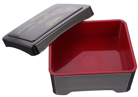 Garneck 1 Caja Caja Bento Para Cocinar Bandeja De Sushi Japonés Contenedor De Comida Japonesa Recipiente Con Tapa Bandeja De Comida Japonesa Bandeja Con Tapa Caja De Almuerzo Acrílico