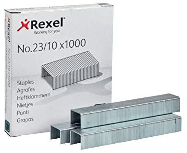 Rexel Heftklammern Typ 23/10 aus Stahl, Qualitätsheftklammern, 20 x 1000 Stück, 2101212