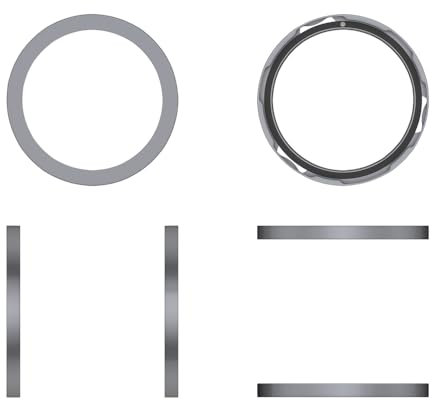 Per Nothing CMF Watch Pro 2 Smartwatch Lunetta in metallo, per Nothing CMF Watch Pro 2 Lunetta Cassa Modello piatto Colore pieno Sostituzione Custodia rigida (Grigio scuro)