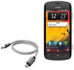 BoxWave Cable Compatible with Nokia 808 PureView - Micro USB DuraCable, Braided Micro USB Charging Cable - Space Grey