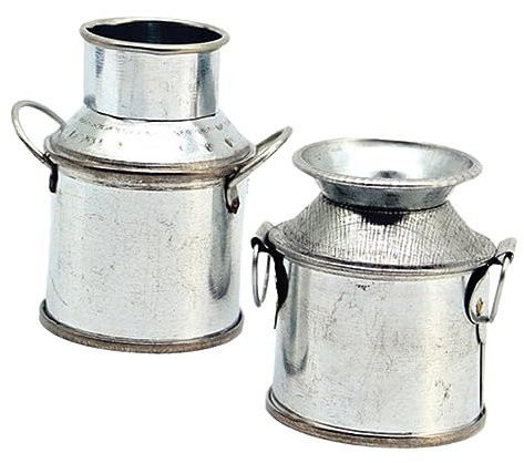 Sosoport 2pièces Mini Pots à Lait Métal Lot de Petits Seaux Fer pour Maison Mini Pots à Fleurs Fer pour Décoration Métal pour Accessoires De Maison