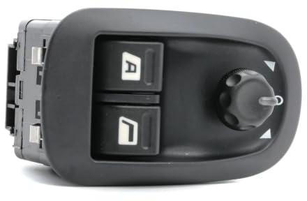 Botón de elevalunas delantero izquierdo (lado del conductor) compatible para Peugeot 206 - Interruptor de ventana eléctrica - OEM 6554WA