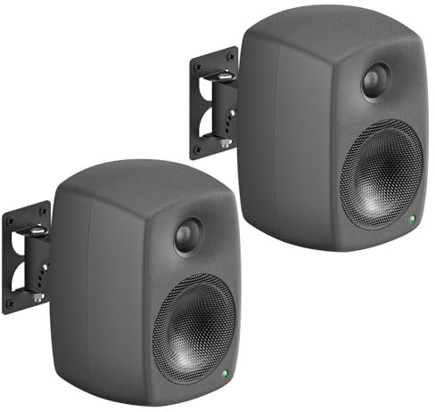 Metal Speaker Wall Mount for Genelec Speaker Mount - Tilt & Swivel Studio Monitor Wall Mount for Genelec G1 G2 G3 8010 8020 8030 8320 8330 And More Studio Monitor Mount with Hardware Kit, 2 Pack
