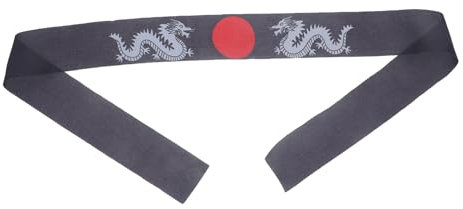 BESTYASH Kriegerhaarband Dekoration Männer Party Ninja-stirnband Dünn Fitnessstudio Schweißband Quadratisches Stirnband Dekorativ Samurai Trainieren Schwarz Polyester