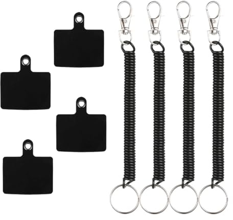 mkemka 4 Pack Handyband mit Flexiblem Spiralkabel Universale Lanyard Schlüsselband Schlüsselanhänger