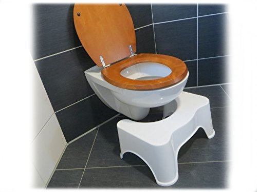 rukauf HQ medizinischer Toilettenhocker Toilettenstuhl Toilettenhilfe, natürliche Hockposition auf dem WC für erleichterten Stuhlgang