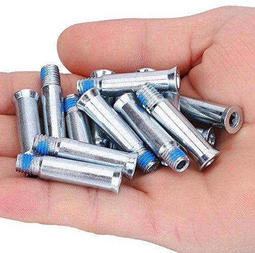 Tbest Tornillo de Patines Tornillos de Skate,15Pcs Tornillos de Patinaje Rueda de Eje de Patín en Línea Patines de Rodillo Tornillos de Eje Patines Piezas Eje de Skate Acero Ejes de Patín Tornillo