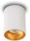 trendlights24 Como Decken Aufbauleuchte Deckenleuchte GU10 230V Weiß/Gold Deckenstrahler - 110 mm - Deckenlampe LED 1,5W Warmweiß