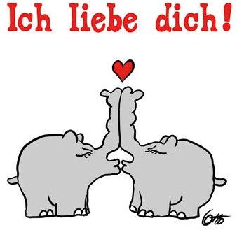 modern times Postkarte OTTO - Motiv: ICH LIEBE DICH, Anlass: Fun Tiere, Künstler/Verlag Ottifant Productions GmbH, Größe: A6