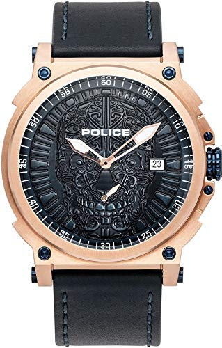 Police Unisex Adult Analogue Quartz Watch with Leather Strap PL15728JSR.03