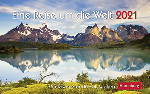 Eine Reise um die Welt - Premiumkalender 2021 - Harenberg-Verlag - Tageskalender mit 365 faszinierenden Fotografien unserer Sehenswürdigkeiten - 22,8 cm x 16,8 cm - Germany - Deutschland-Kalender