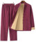 Herren Kung Fu Leinen Anzug - Traditionelle Lange ÄrmelKampfkunst Uniform Tai Chi Klassisch Tangzhuang,Geeignet für Morgengymnastik Judo Wushu Wing Chun(Color:Rotwein,Size:XL)