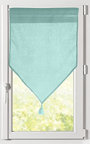 Lovely Casa Scheibengardine, Modell Monna, Jade, 60 x 90 cm, 100% Polyester