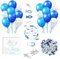 Kommunion Deko,132 Stück Servietten Fisch Blau Kommunion,36 Stück Servietten 'Schön, DASS du da bist!', Taufe Junge + 24 Luftballons +66 Stücke Holz Fische Deko,für Taufe, konfirmation deko(Blau)