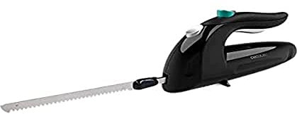 Cecotec Cut-Eat Elektromesser 1800 Schwarz. 150 W, 3 spülmaschinenfeste Edelstahlklingen, leise, vibrationsarm, inklusive Koffer, 3183