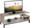Yaheetech TV Stand for TV up to 55 inch, Wooden Entertainment Center with Metal Frame, Industrial TV Cabinet with Storage Shelf for Living Room, Grey, 106 x 39.5 x 40cm