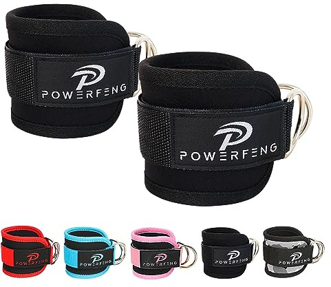 powerfeng Knöchelriemen, Kabelmaschine für Damen, Gesäß, Kickback, Knöchelmanschetten für Beintraining, Heim-Fitnessstudio, für Beinverlängerungen und Hüftabduktoren