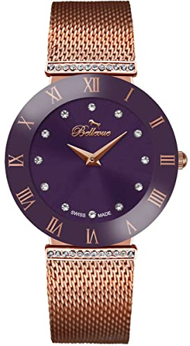Bellevue Women's Watch F.114, Berry, 26MM, Bracelet