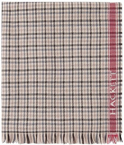 Hackett London Herren Milli Check Sele Schal, Braun (Braun/Blau), Einheitsgröße