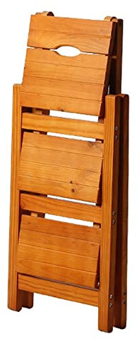 LUDIST Massivholz 3 Stufen Hocker Klappleiter Stühle Tragbare Haushalt Trittleiter Hocker Regal Mehrzweck-Steigleitern für Küche Büro Bibliothek