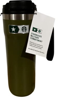 Starbucks Stanley - Bicchiere da tazza sigillato, verde militare, 567 ml