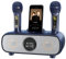 Upgrade Karaoke Machine for Adults and Kids,Portable Bluetooth 2 UHF Wireless Karaoke Microphone with Holder/USB/TF Card/AUX-in, PA Speaker System for Home Party, Picnic,Car,Outdoor/Indoor-Blue