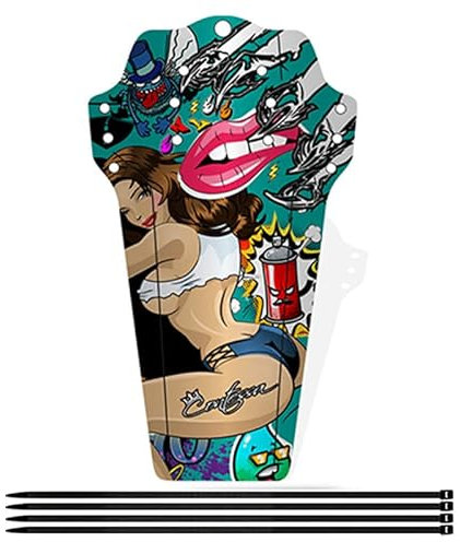 MAGIX-JUICE - Pin-Up Mudguard inkl. Kabelbinder für das MTB Schutzblech/Stylisches Fahrrad Schutzblech & modernes Mountainbike Schutzblech für Jede Fahrradgröße