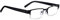 Lesebrille für Herren, Halbrahmen aus Metall, gebrauchsfertig, mattschwarze Lesebrille, Federscharniere für bequemen Sitz. +1 bis +3,5 Read Optics