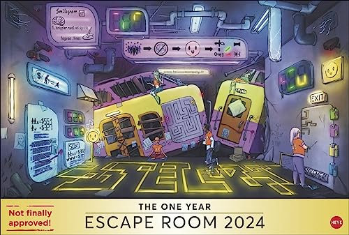 Escape Adventures - Kalender 2024 - Heye-Verlag - Wandkalender mit Exit-Room-Rätseln für Zuhause - 58 cm x 39 cm