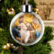 iDIY Boule de Noël Personnalisée avec Photo - Décoration de Noël Personnalisable, Verre Acrylique Transparent, 2 Photos Personnalisées à l'intérieur
